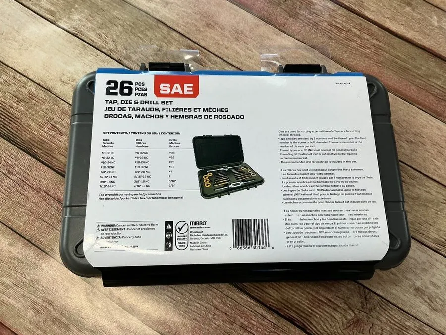 Режущий инструмент MIBRO 301360BLUE Tap Die and Drill SAE Set