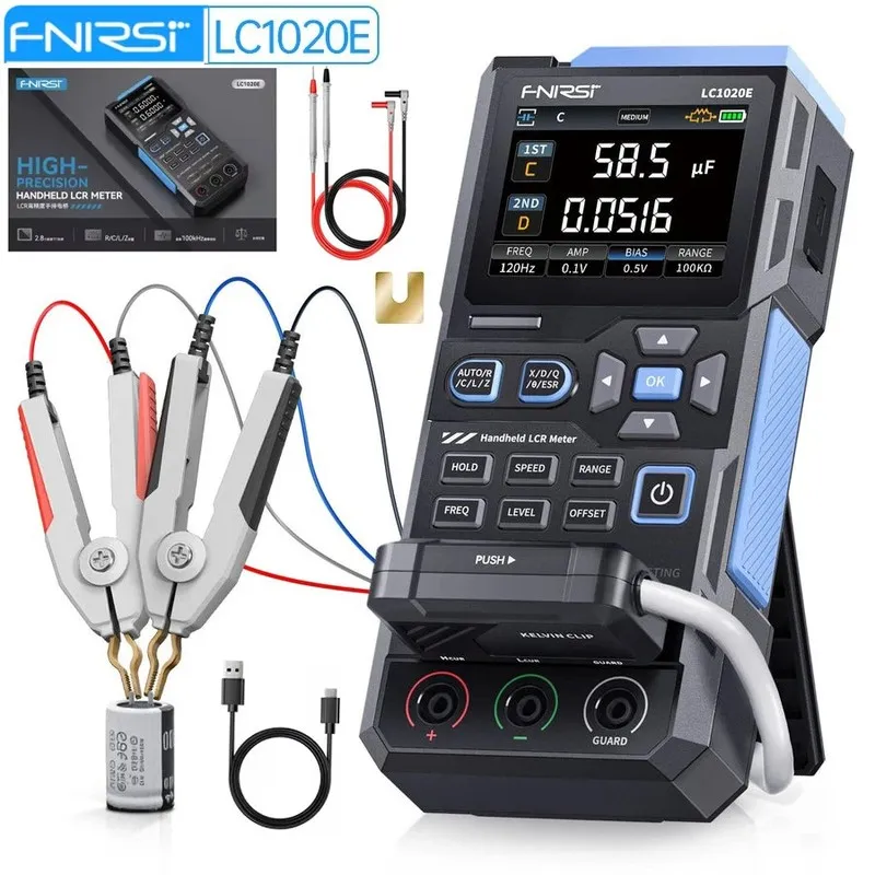 Тестер LC1020E 100kHz LCR Meter, 19,999 Counts Resistor Inductor Capacitor Teste