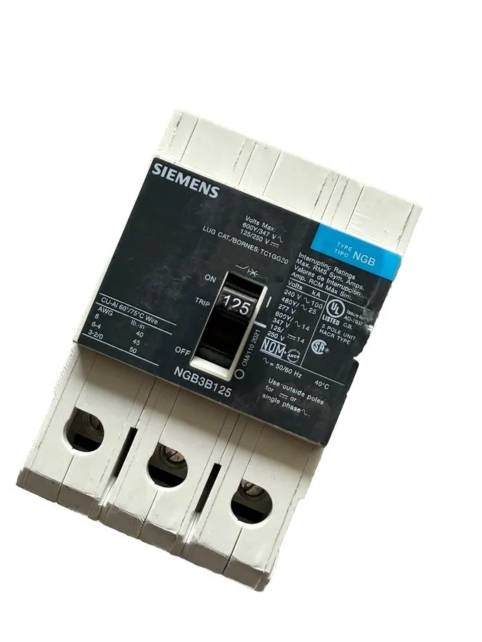 Автоматический выключатель TAKEOUT NTO Siemens NGB3B125 3pole 125amp 480V circui