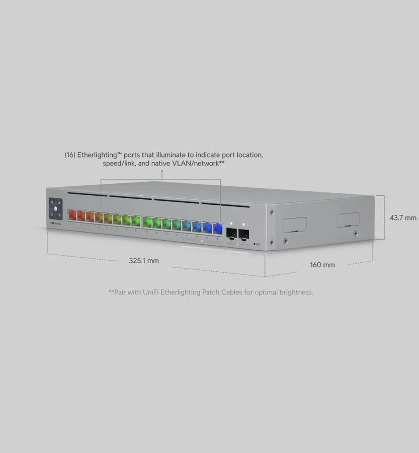 Коммутатор USW-Pro-Max-16 Ubiquiti UniFi 16-Port SFP+ L3 Managed Network Switch  — фото лота 1