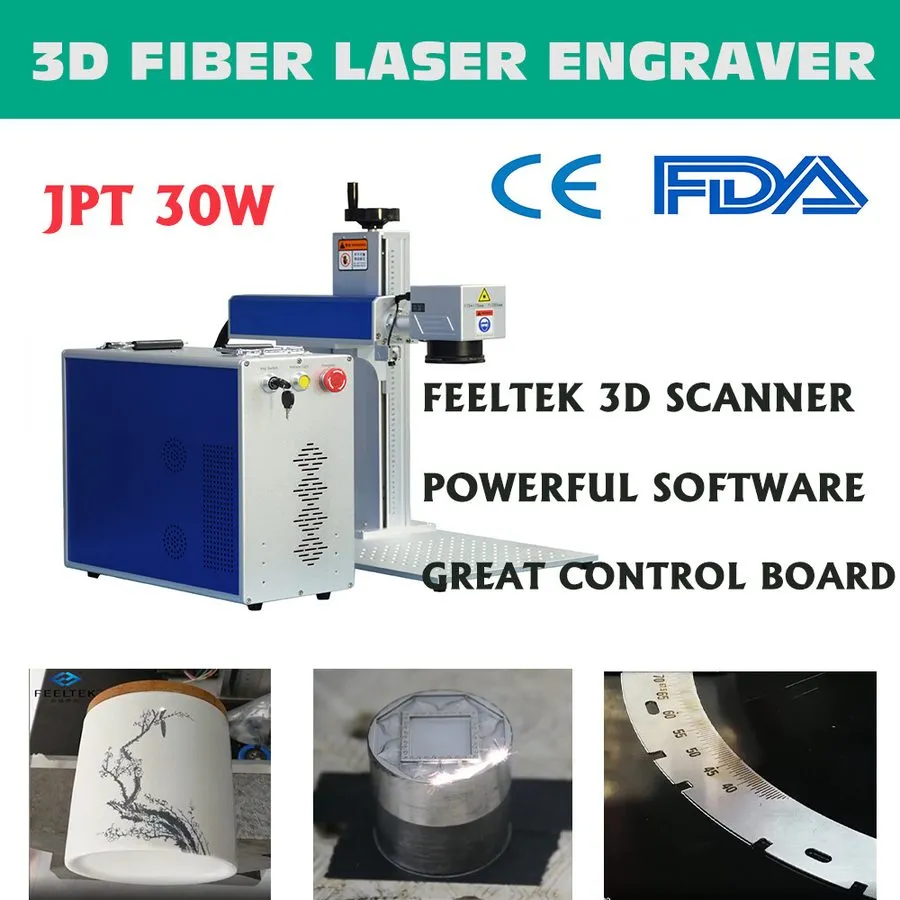 Лазерный гравёр US JPT 100W 2.5D Mopa Fiber Laser Engraver Cutting Machine Deep 
