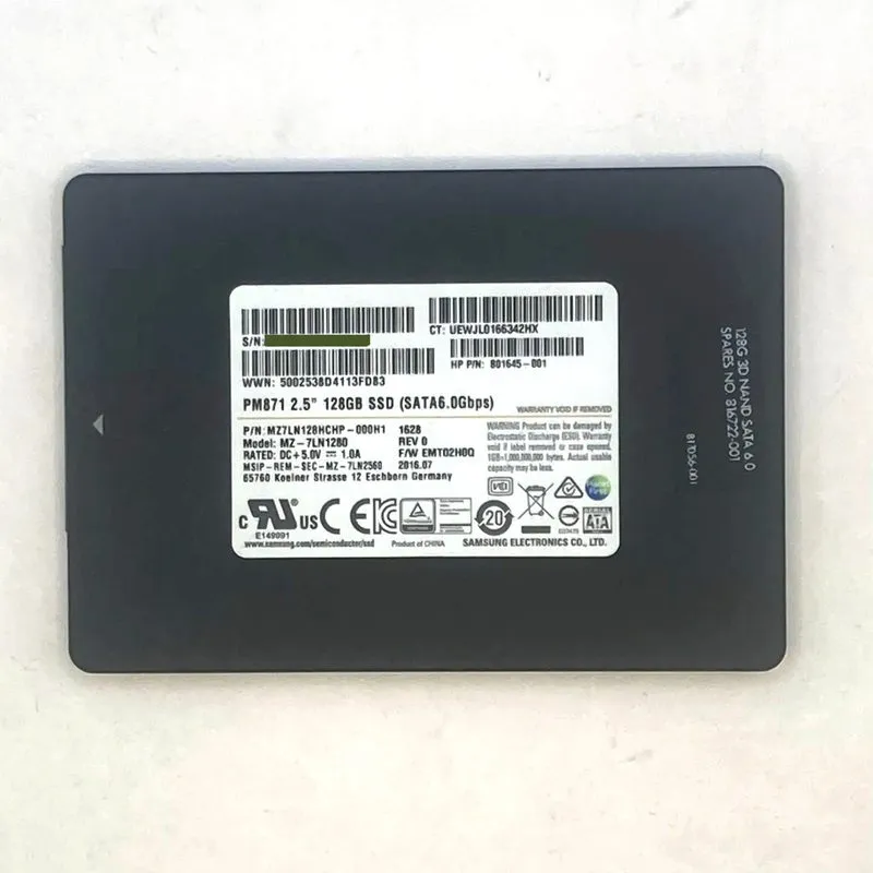 SSD-накопитель Samsung PM871 128GB 2.5" SATA 6Gb/s Solid State Drive SSD MZ-7LN1 — фото лота 1