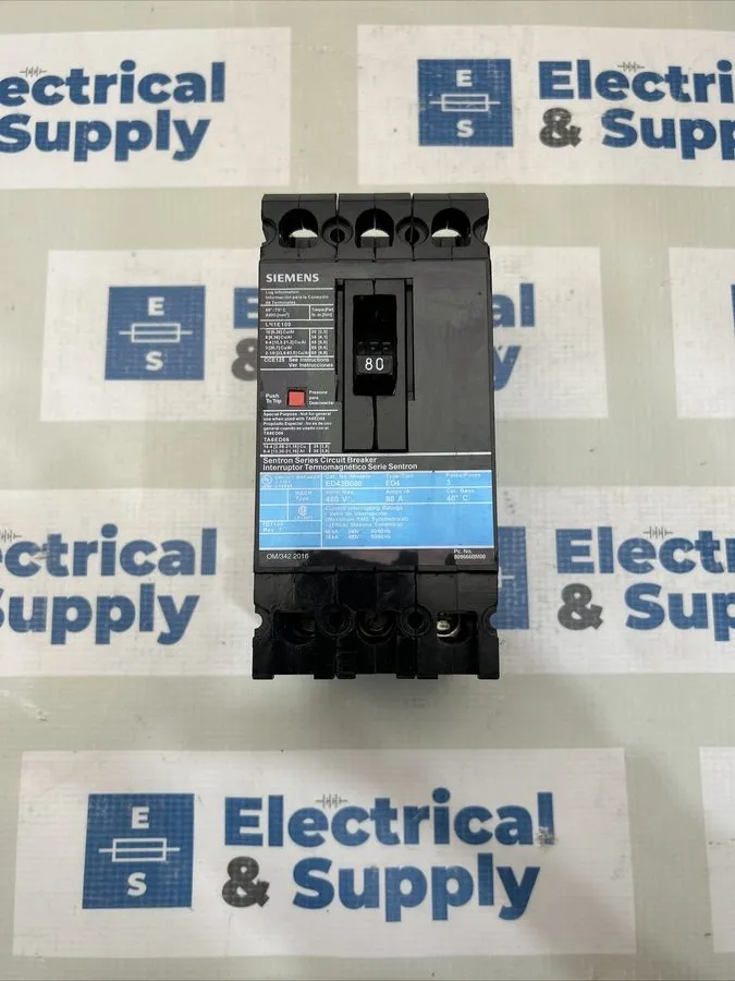 Автоматический выключатель Siemens Sentron ED43B080 Circuit Breaker 80A 3-Pole 4