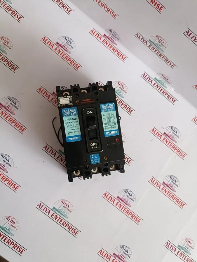 Автоматический выключатель HYUNDAI HBS-63C 60A 3POLE MOLDED CASE CIRCUIT BREAKER