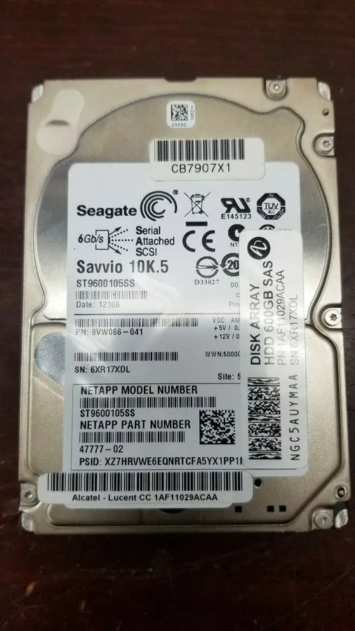 Жёсткий диск NetApp 47777-02 Seagate Savvio 10K.5 2.5" 10K RPM 600GB SAS HDD ST9