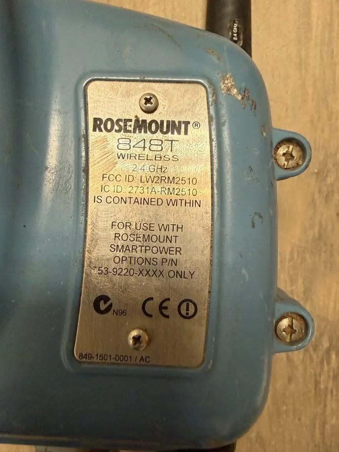 Трубопроводная арматура Rosemount 848TXI5S001WA3WKIHA2 Wireless HART 8-Ch Temp T