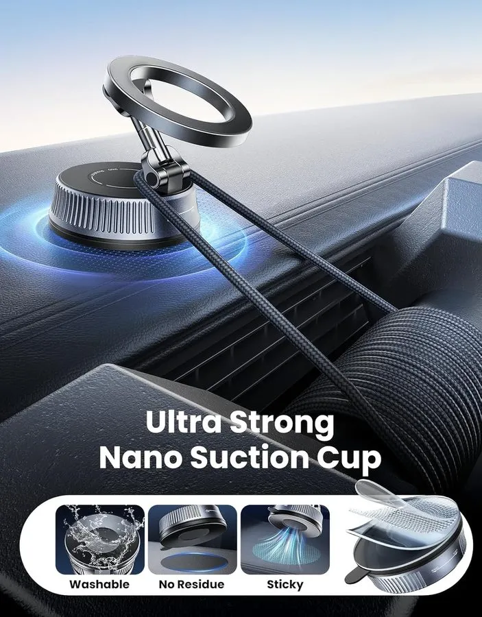 Вакуумная присоска Magnetic Car Phone Holder with Suction Cup 90LBS Vacuum Sucti — фото лота 2