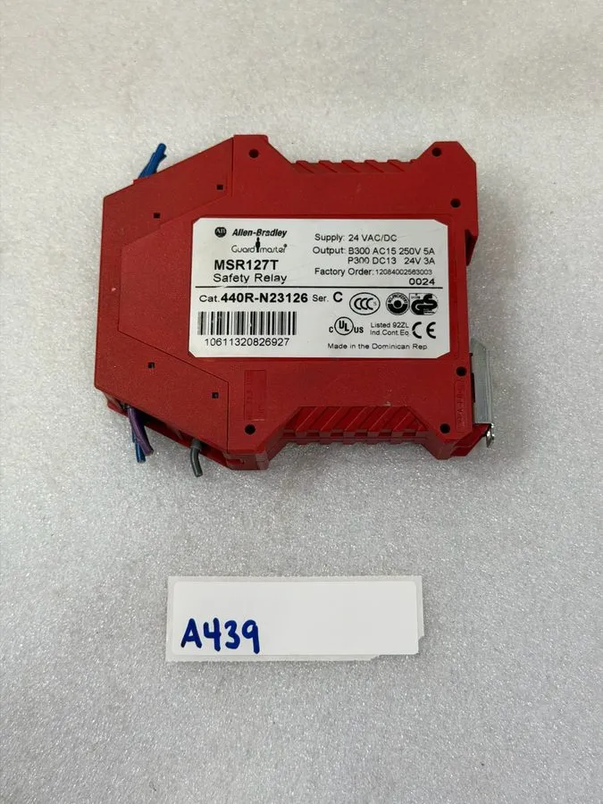 Реле безопасности ALLEN-BRADLEY MSR127T SAFTEY RELAY 440R-N23126 24V AC/DC