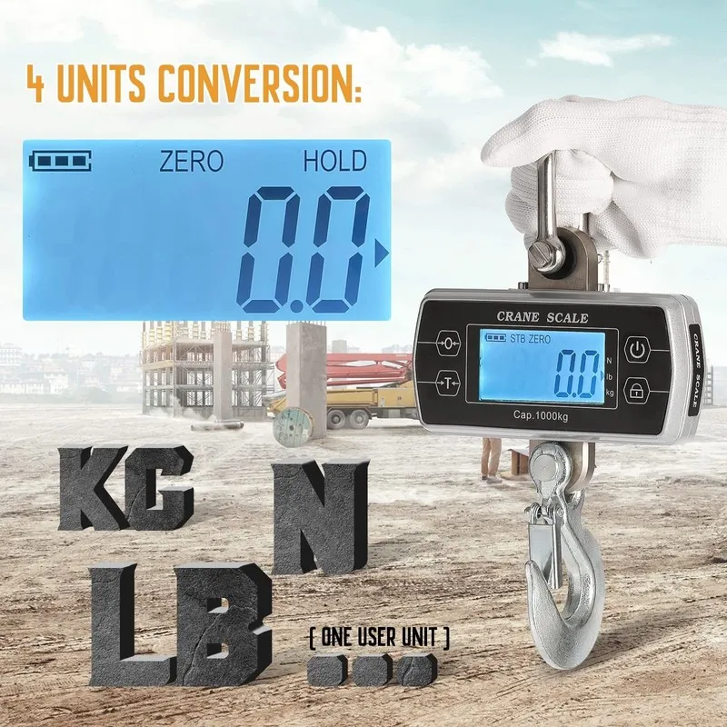 Весы Heavy Duty Digital Crane Scale 2200lb/1000Kg Industrial Hanging Scale