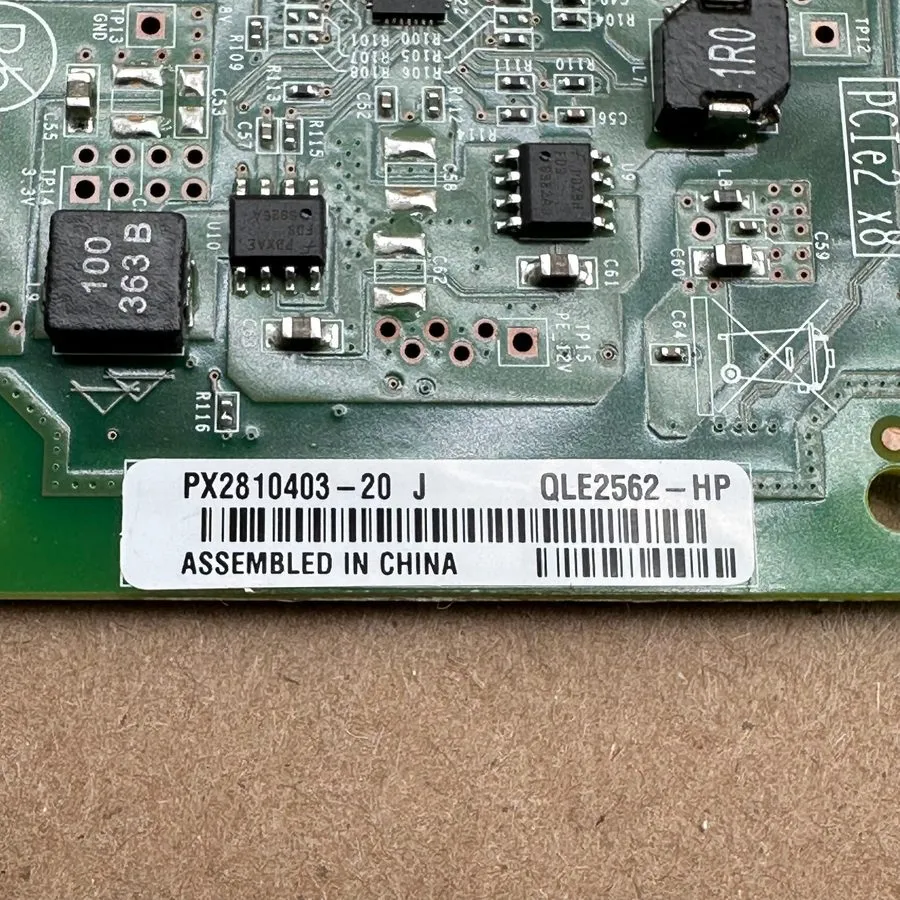 Трансивер HP AJ764-63002 QLogic QLE2562-HP PCIe 8GB FC HBA 489191-00 2x SFP — фото лота 2