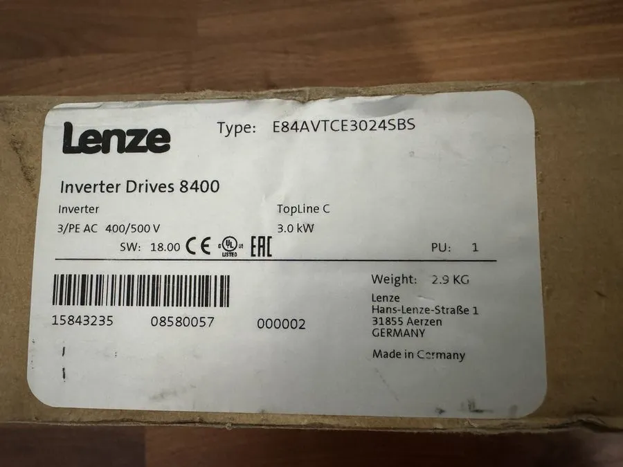 Частотный преобразователь Lenze E84AVTCE3024SBS Drive Inverter — фото лота 1