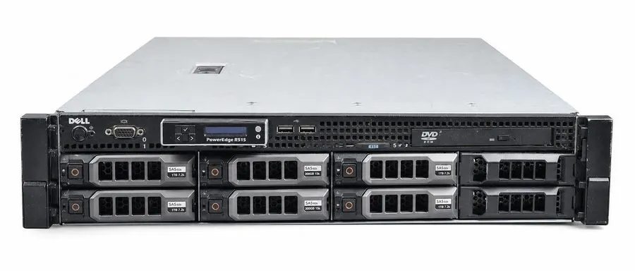 Сервер Dell PowerEdge R515 2x Opteron 4174 6-C 2.3GHz 32GB 5.7TB 2U Rack Mount S — фото лота 1