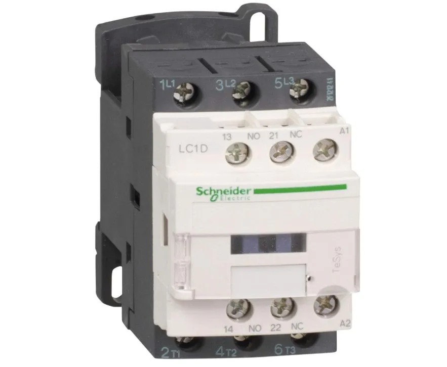 Контактор LC1D25G7 IEC Contactor, TeSys Deca, Nonreversing, 25A, 15HP at 480VAC