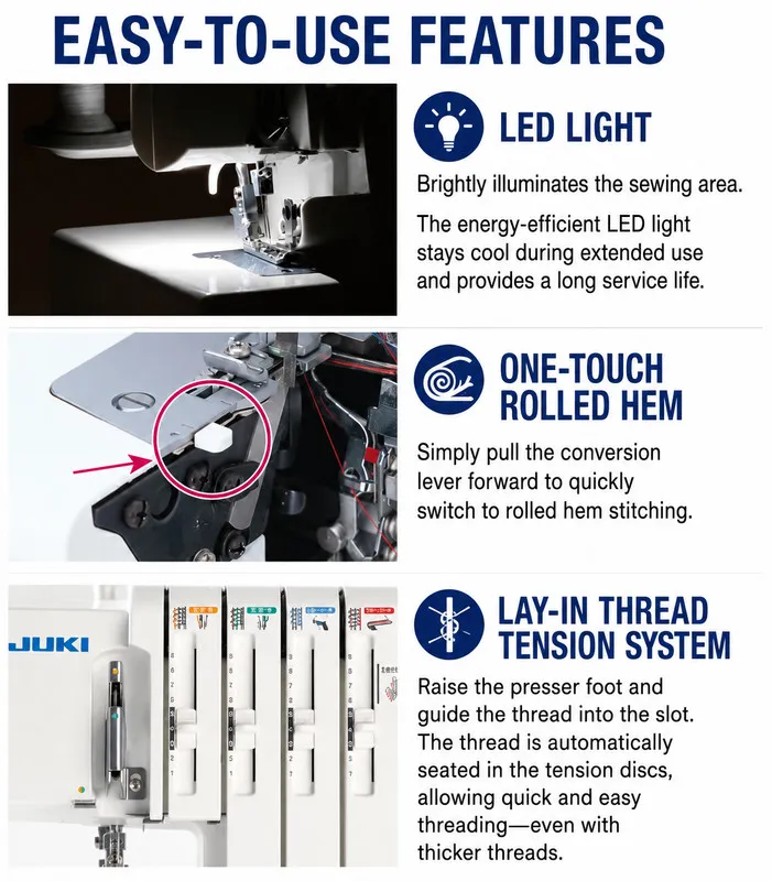 Оборудование рекламного производства JUKI MO-114DN Serger Overlock Sewing Machin