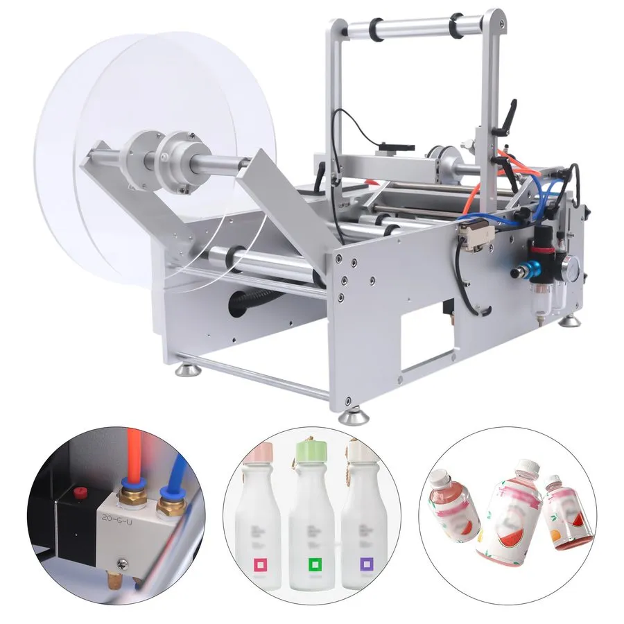 Маркиратор LT-190 Semi Automatic Round Bottle Labeling Machine Label Marking Mac