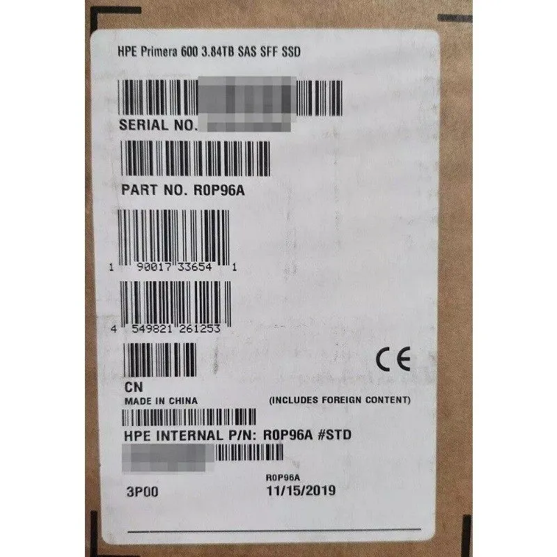 SSD-накопитель HPE Primera 600 R0P96A P13369-001 2.5" 3.84TB SAS 12G SSD Solid S