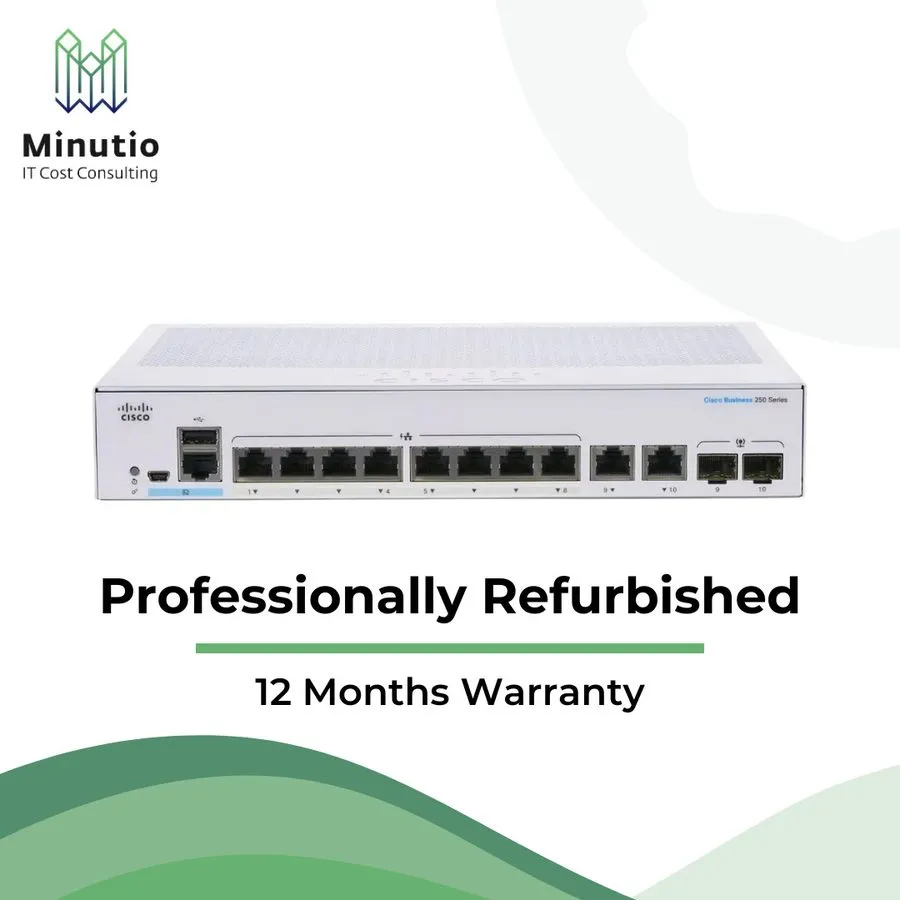 Коммутатор Cisco CBS250-8T-E-2G