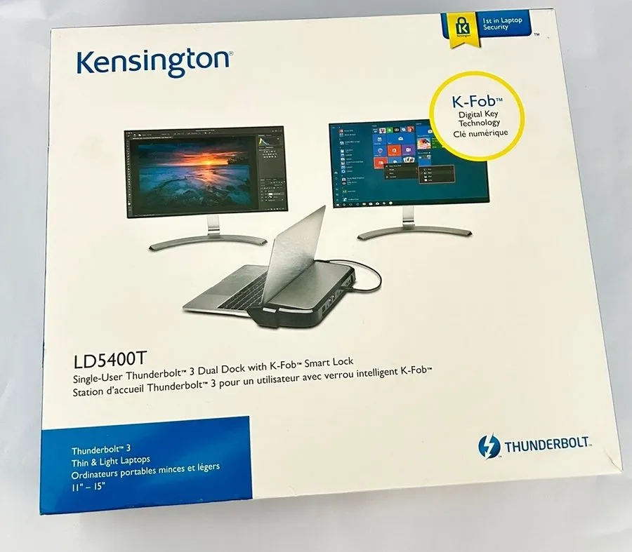 Док-станция Kensington LD5400T Thunderbolt 3 Dual 4K Dock w/K-Fob Smart Lock, 85