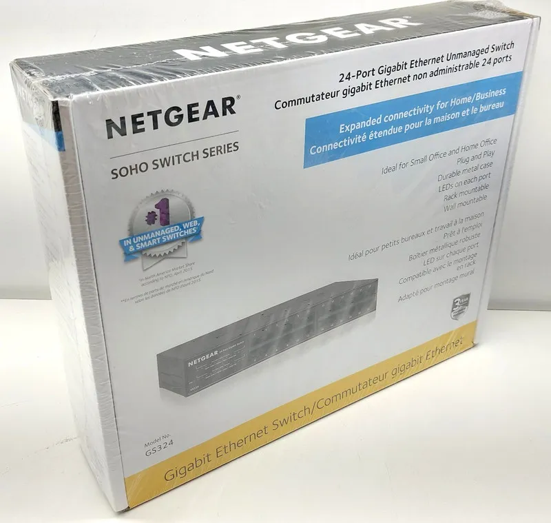 Коммутатор NETGEAR GS324 24-Port Gigabit Ethernet Unmanaged Switch Black