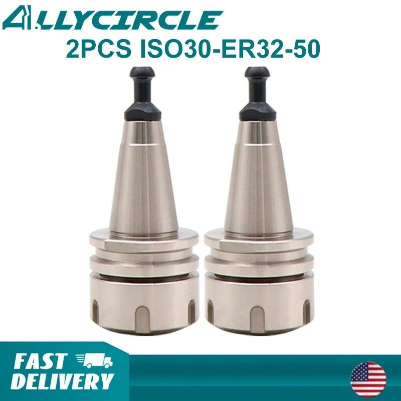 Патрон ISO30 ER32 50L Tool Holder Collet Chuck+ ER32UM Clamping Nut CNC Router — фото лота 1