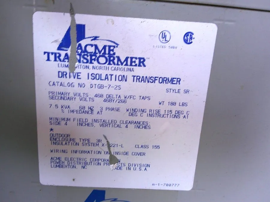 Трансформатор DTGB-7-2S