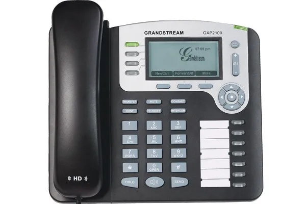 IP-телефон Grandstream GXP2100 HD Voice, 4 Line, PoE Business Office Display IP  — фото лота 1