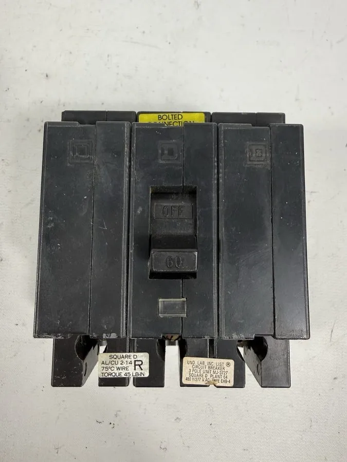 Автоматический выключатель GUARANTEED SQUARE D CAT# EHB34060 60A 3P 480V CIRCUIT