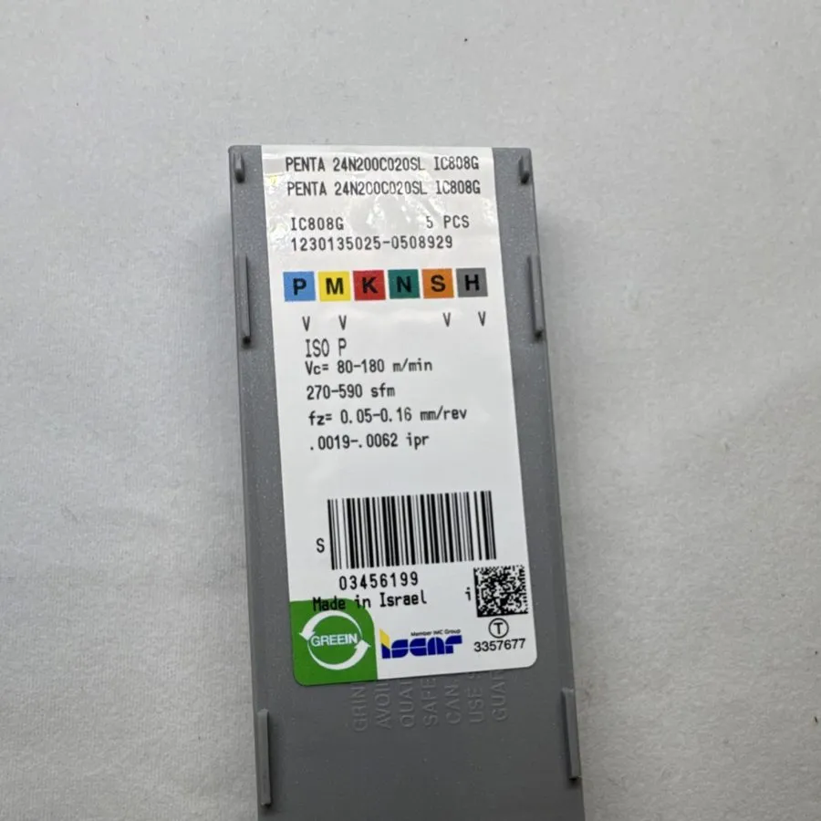 Режущий инструмент Iscar Grooving Insert PENTA 24N200C20SL IC808G Carbide Indexa — фото лота 1