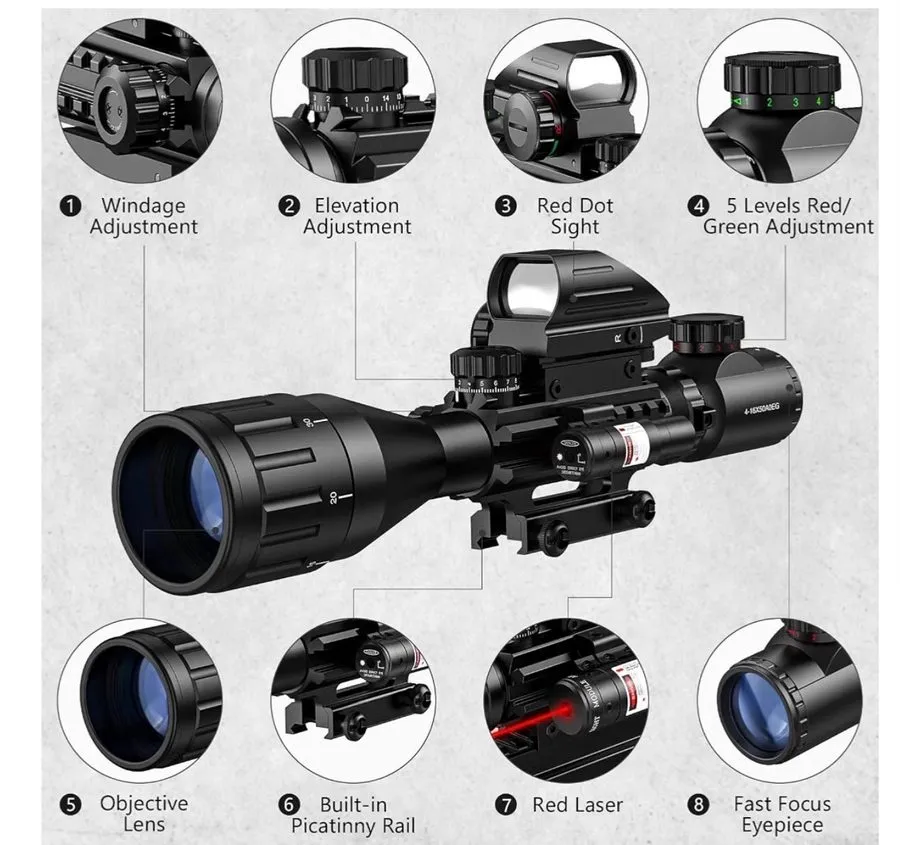 Оптико-электронная система 4-16x50 AO Hunting Rifle Scope Dual Illuminated Range