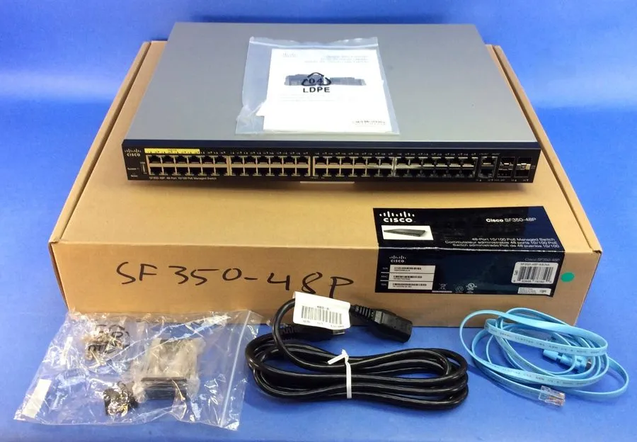 Коммутатор Cisco SF350-48P-K9 48-Port PoE Managed Switch