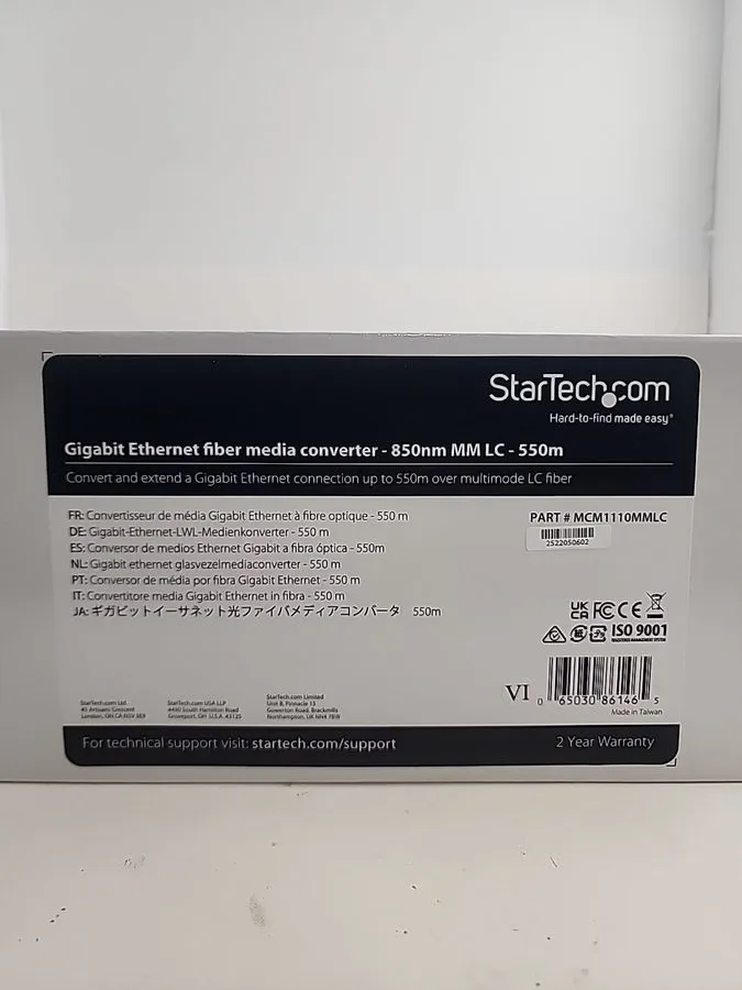 Медиаконвертер StarTech MCM1110MMLC Gigabit Ethernet Fiber Media Converter 850nm