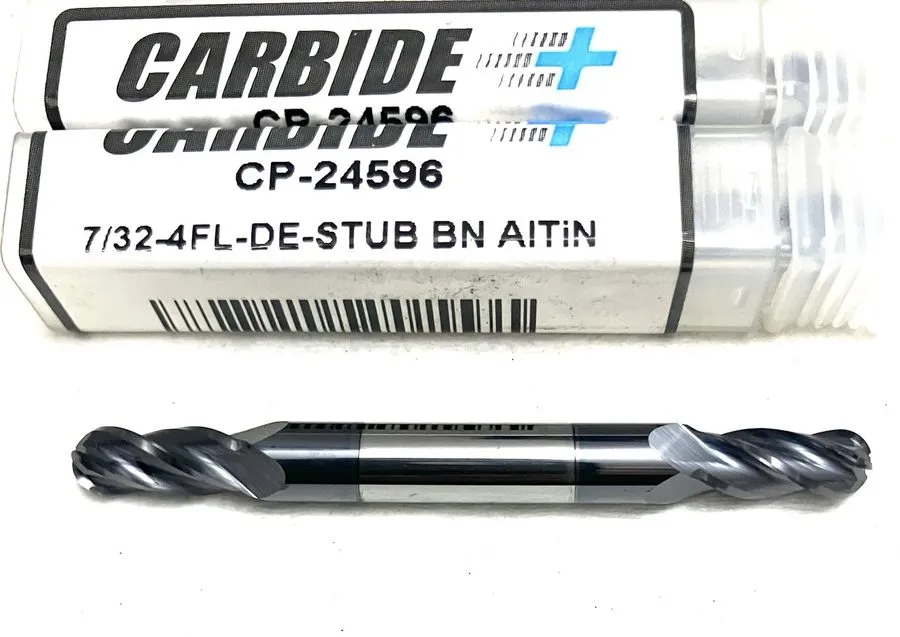 Режущий инструмент Carbide Plus CP-24596 7/32" 4FL DE Ball Nose Stub End Mill Ca