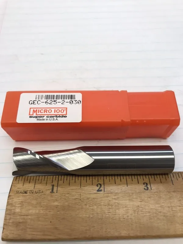 Режущий инструмент 1/2 2 FLUTE SE 45 DEGREE HH CARBIDE END MILL W/.010cr. MICRO1