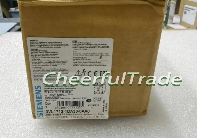 Автоматический выключатель SIEMENS 3VL1712-1DA33-0AA0 Circuit Breaker 125A