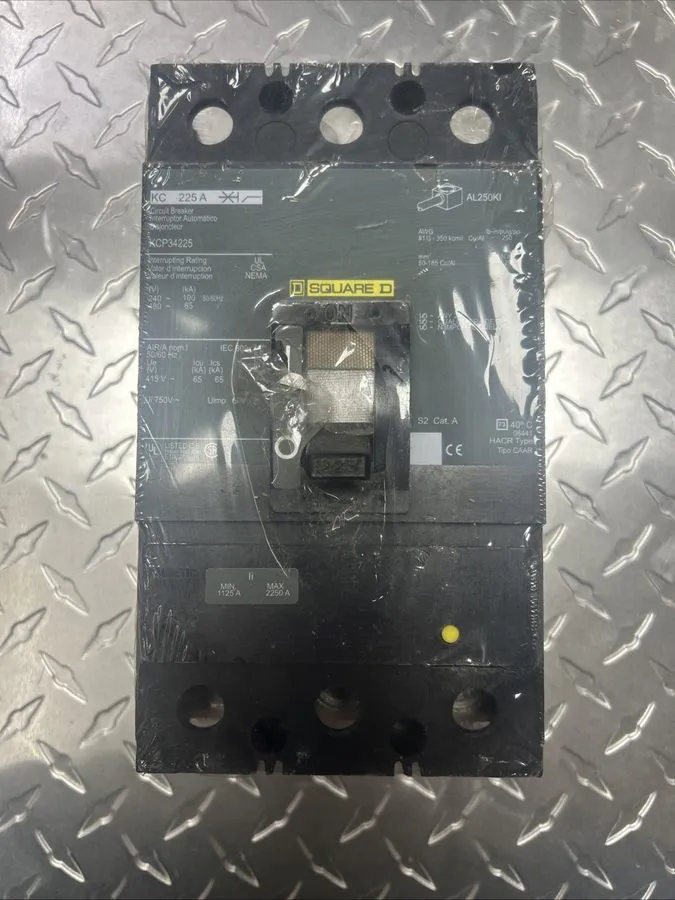 Автоматический выключатель Square D KCP34225 Circuit Breaker 225A 480V 3P Lug to — фото лота 1