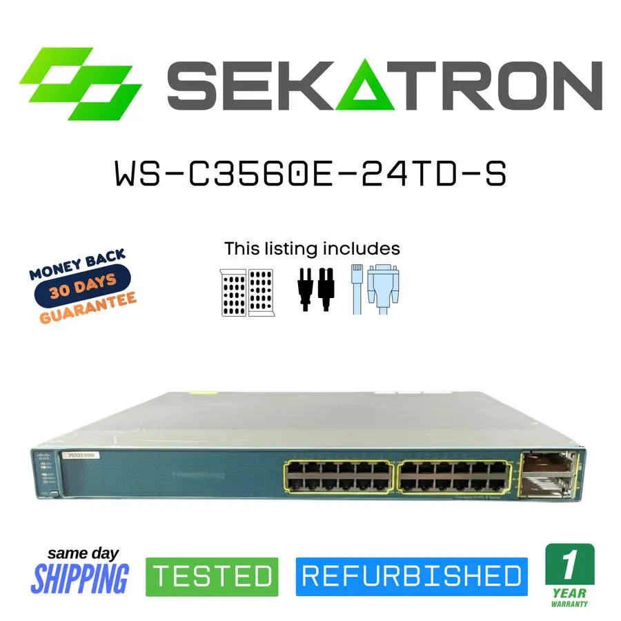 Коммутатор 🔀 Cisco WS-C3560E-24TD-S | 24-Port Gigabit ⚡