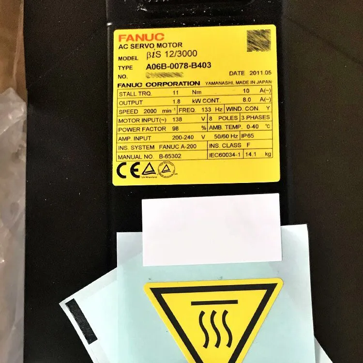 Серводвигатель Fanuc AC Servo Motor βiS 12/3000 A06B-0078-B403