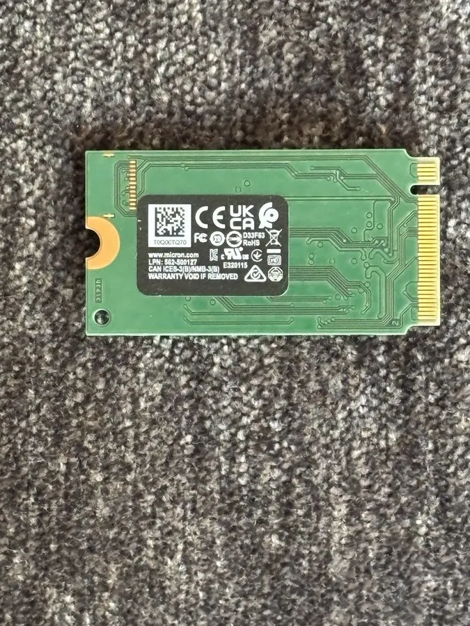 SSD-накопитель Micron 2450 512GB M.2 2242 PCIe Gen4 x4 NVMe SSD MTFDKCD512TFK 96 — фото лота 1