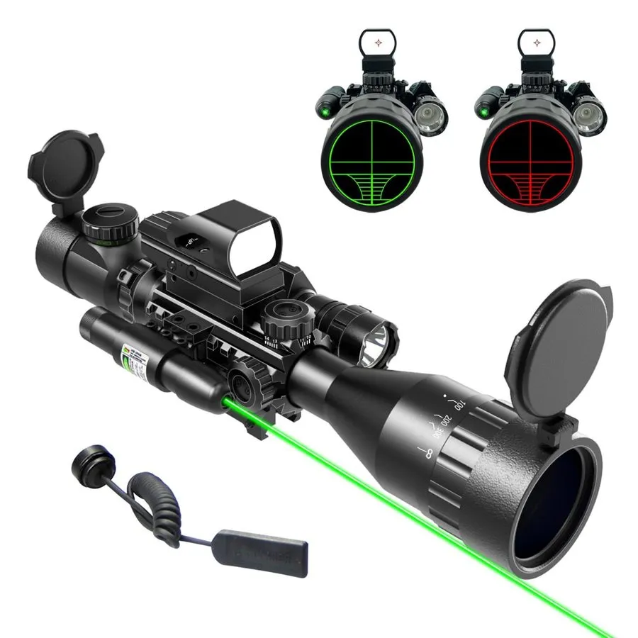 Оптико-электронная система 4-12X50 EG Optical Rifle Scope Red Green Dual illumin — фото лота 1