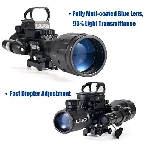 Оптико-электронная система 4-12X50 EG Optical Rifle Scope Red Green Dual illumin — фото лота 2