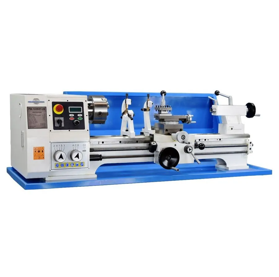 Оборудование ЧПУ PM-1228VF-LB Precision Metal Lathe with 2 Axis DRO