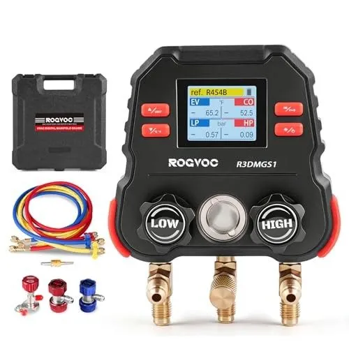 Манометрический коллектор HVAC Digital Manifold Gauge, 3-Way Portable R3DMGS(R13 — фото лота 1