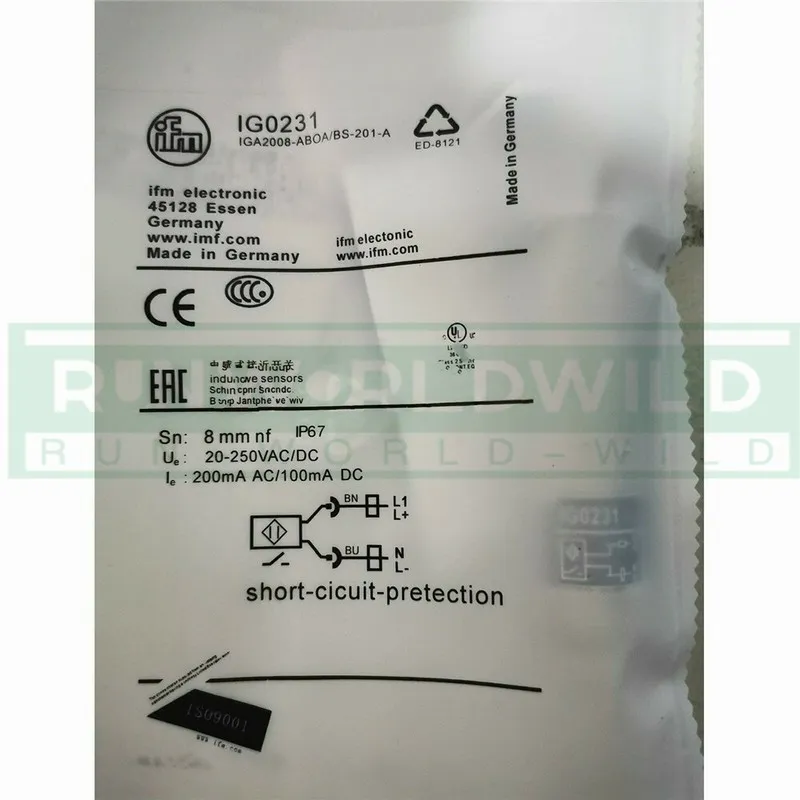 Датчик приближения IFM IG0231 Proximity Switch Sensor 20~250VAC/DC 25Hz AC/100Hz