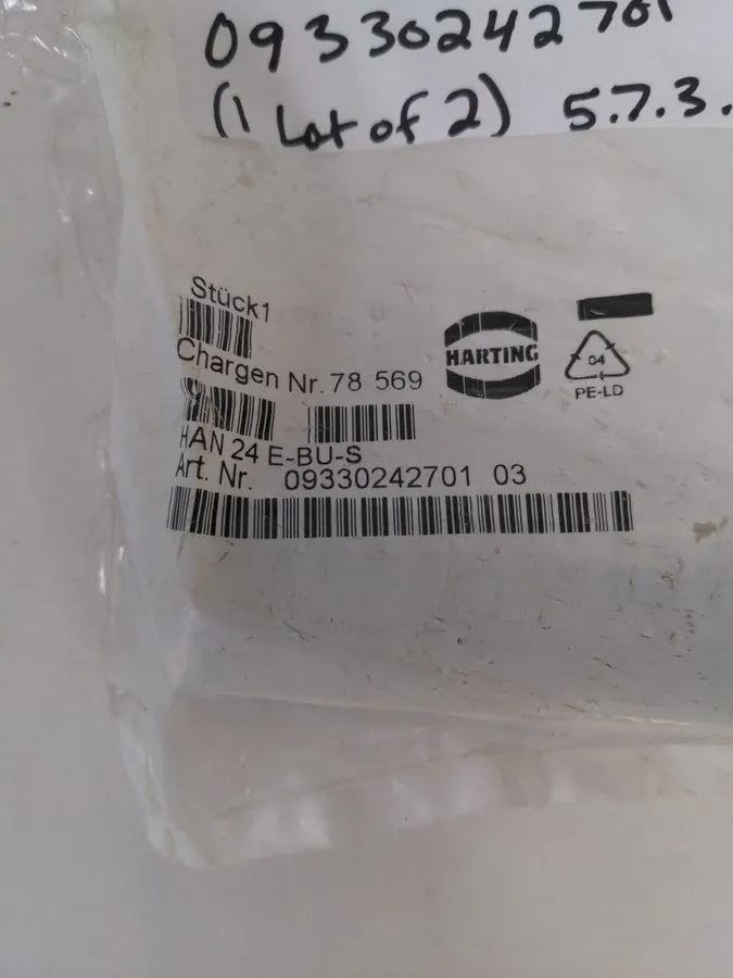 Разъём HARTING CONNECTOR HAN 24 E-BUS CONTACT BLOCK 09330242701