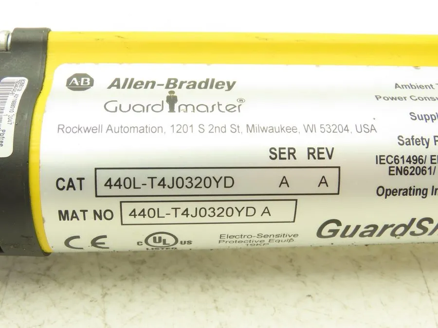 Световая завеса Allen Bradley 440L-T4J0320YD Light Curtain Guardmaster Transmitt