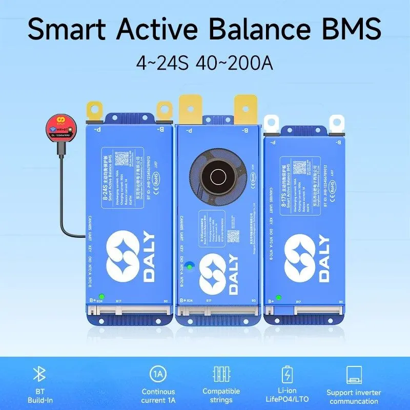 Аккумулятор Daly Smart BMS 200A 4S-24S with Active Balancer