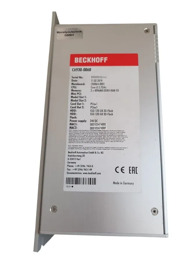 Промышленный компьютер BECKHOFF C6930-0060 Industrial PC