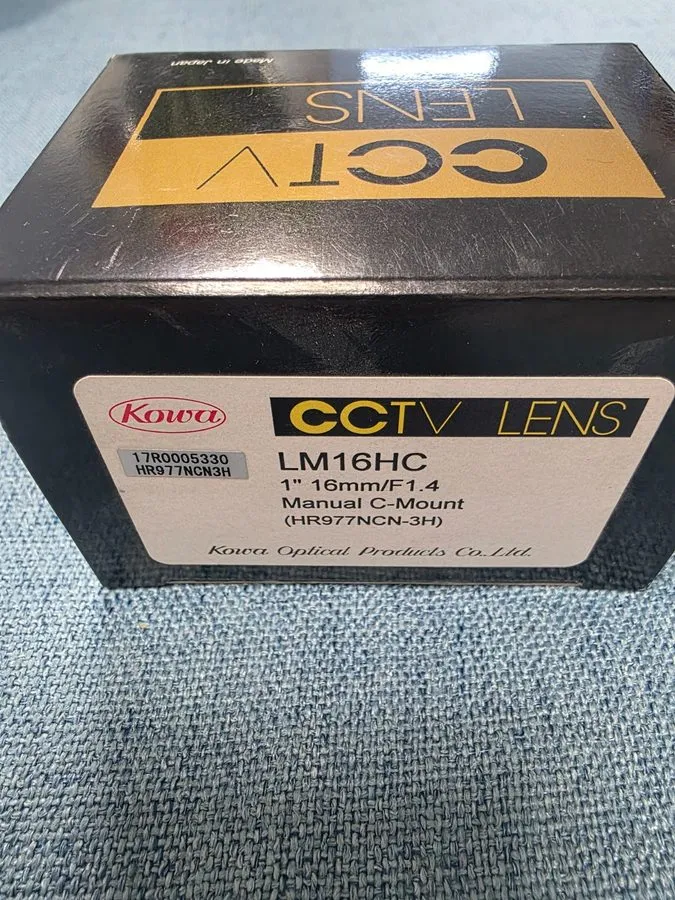 Объектив Kowa LM16HC 16mm F1.4 C-Mount Lens 1” Sensor CCTV Machine Vision Japan