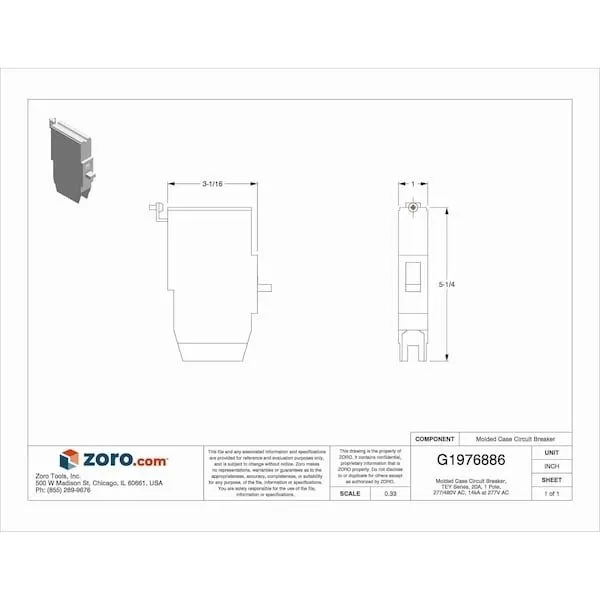Автоматический выключатель Ge Tey120 Molded Case Circuit Breaker, Tey Series, 20