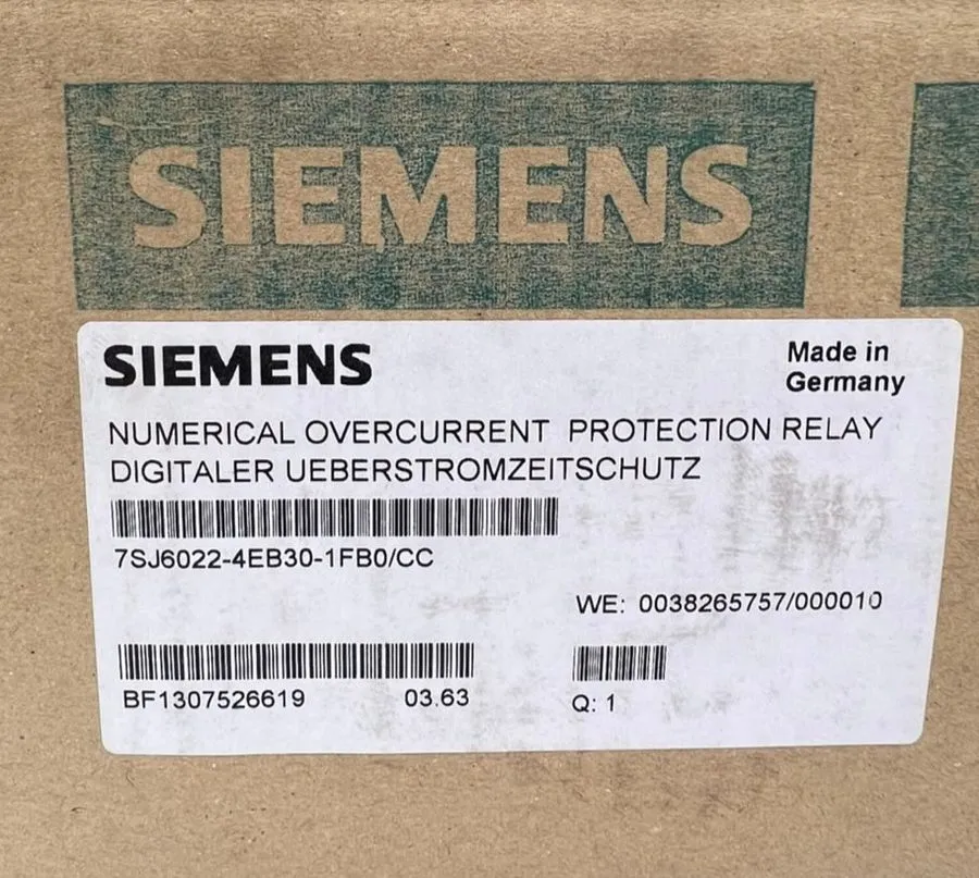 Реле защиты SIEMENS 7SJ6022-4EB30-1FB0/CC NUMERICAL OVERCURRENT PROTECTION RELAY